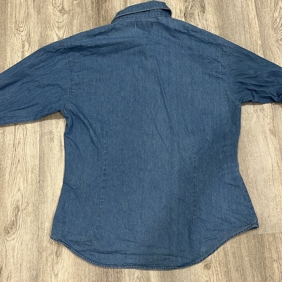 Women’s Large retro chambray button down shirt - Picture 4 of 4